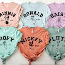 vintage mickey  co 1928 comfort colors shirt, minnie co 1928 shirt, disneyland shirt, disneyworld shirt, disney family m