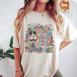 vintage mickey disneyworld comfort colors shirt, disney character shirt, disney family trip shirt, disney aesthetic shir