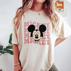 vintage mickey minnie comfort colors shirt, disney characters shirt, retro disney couple shirt, disney family shirt, dis
