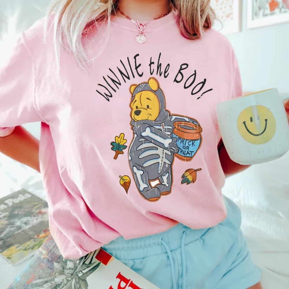 Winnie The Pooh Halloween Comfort ColorsĀ® Shirt, Pooh Skeleton Shirt, Pooh Trick Or Treat, Disney Spooky Shirt, Disney Halloween Party Shirt - 5.jpg