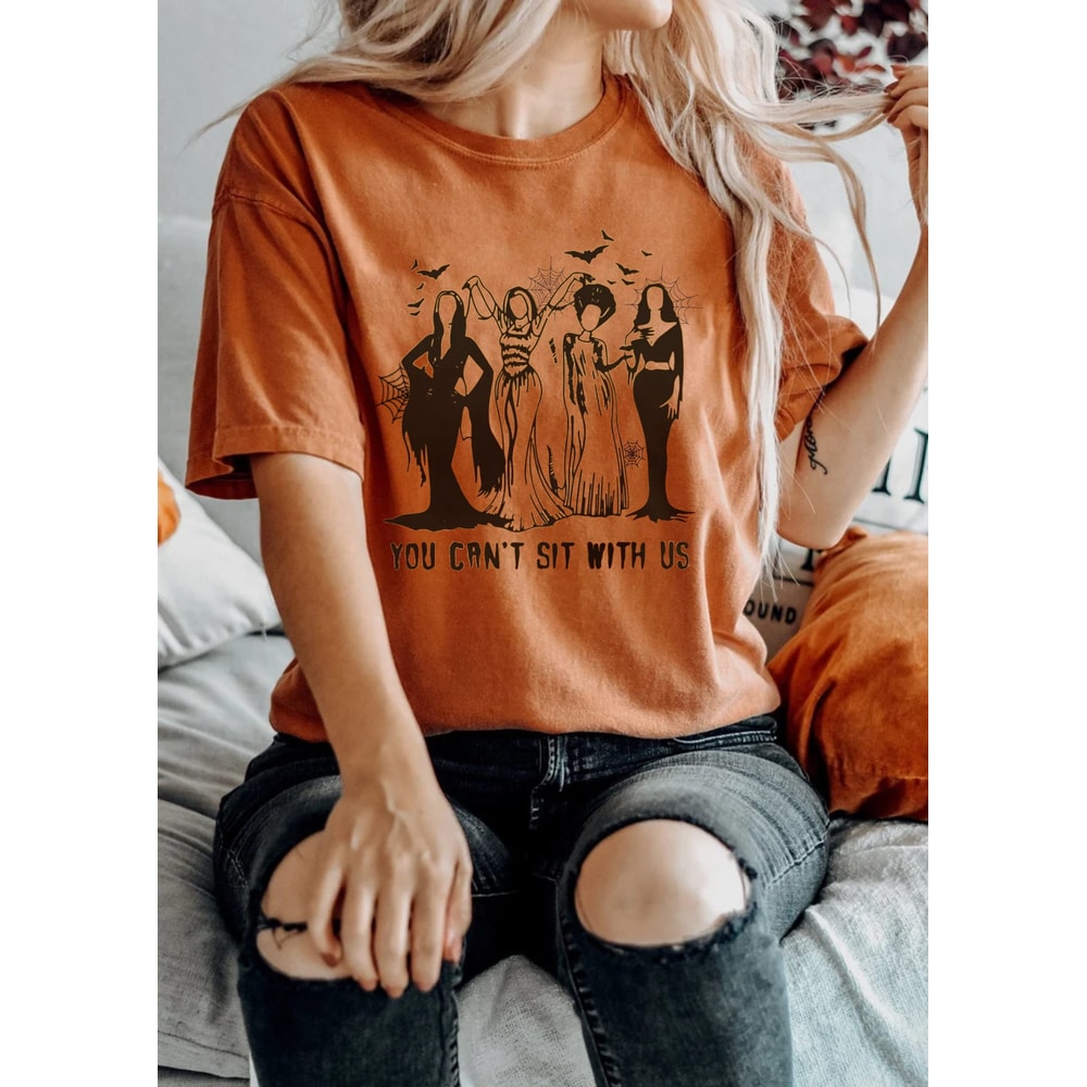 You Can't Sit With Us Villain Comfort Colors® Shirt, Sanderson Sisters Shirt, Disney Witch Shirt, Ghoul Gang, Trick Or Treat,Halloween Party - 3.jpg