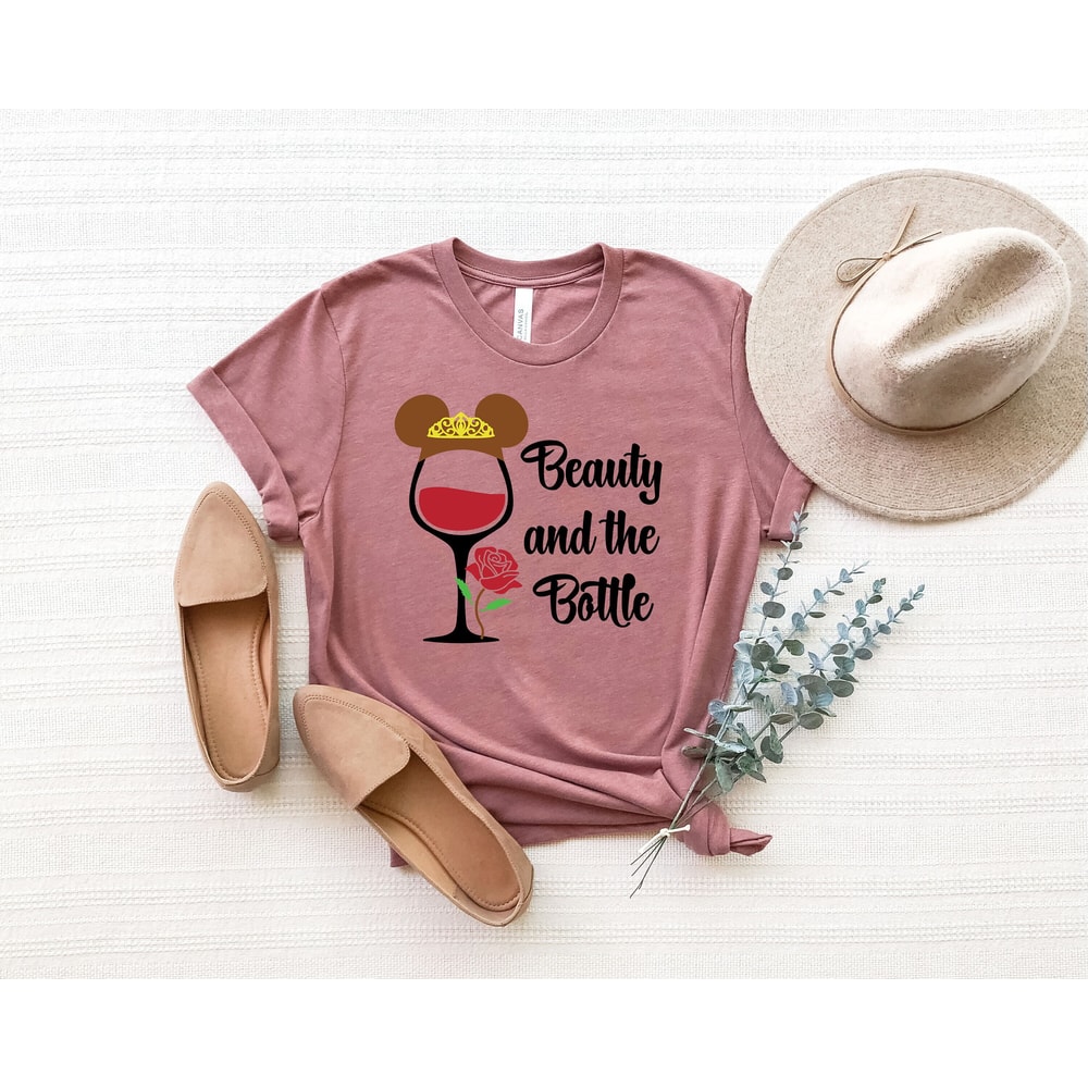 Beauty and the bottle, Princess Drinking Shirts, Wine Princess Shirts, Food and Wine Festival Shirts Matching Vacation Tank, Epcot Festival - 1.jpg