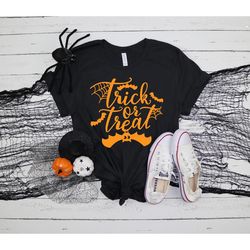 trick or treat halloween shirts, funny halloween shirts, witch shirt, hocus pocus shirt, trick or treat shirt