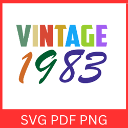 vintage 1983 svg
