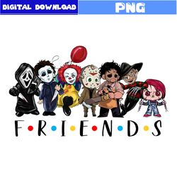 friends horror character png, blood png, friends png, horror movie png, horror movie character png, halloween png