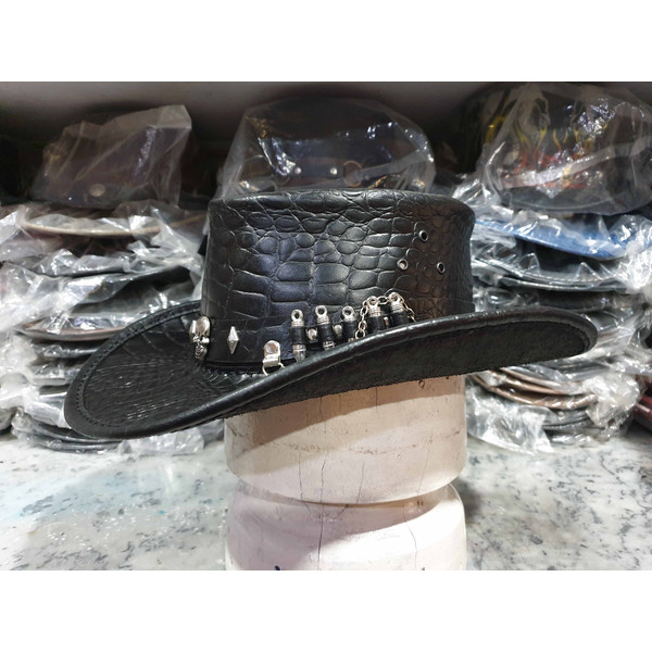 Crocodile Hunters Cowboy Leather Hat (3).jpg