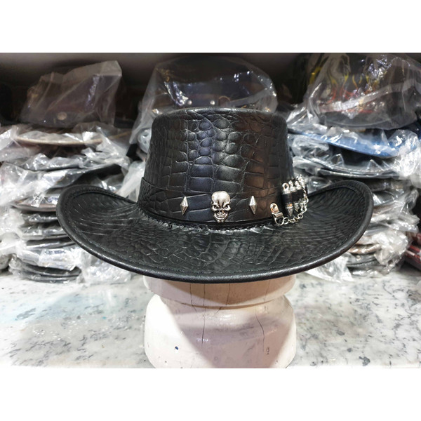 Crocodile Hunters Cowboy Leather Hat (6).jpg