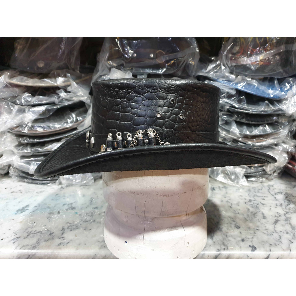 Crocodile Hunters Cowboy Leather Hat (7).jpg