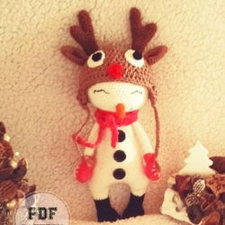 christmas patternsdoll patterns chirstmas snowman fredy crochet pdf free pattern