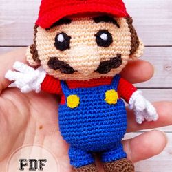 cartoon patternsdoll patterns super mario crochet pdf amigurumi  pattern