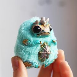 Frog art handmade doll toad , plush toy for gift one copy