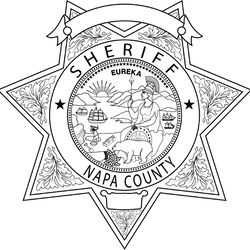 napa county sheriff, california sheriff star badge vector outline svg file, cnc laser engraving, cricut, cnc file