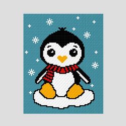 Crochet C2C Penguin graphgan blanket pattern PDF Download