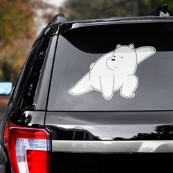 movie sticker, we bare bears sticker, cartoon decal, cartoon sticker, cartoon car decal, we bare bears