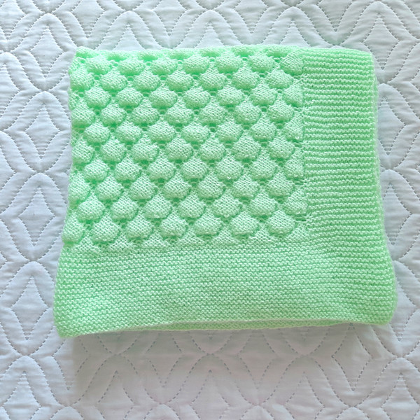 Baby Blanket Knitting Pattern PDF, Newborn Blanket Idea, Baby Shower Gift.jpg