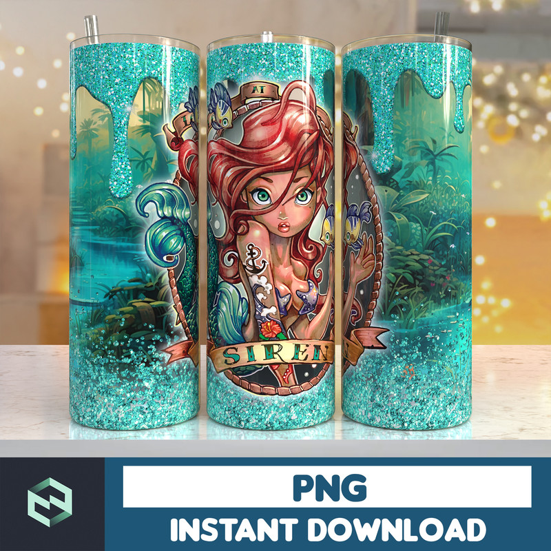 Cartoon princess Tumbler Design, Sublimation Designs Downloads, 20 oz tumbler sublimations, Digital Download (2).jpg