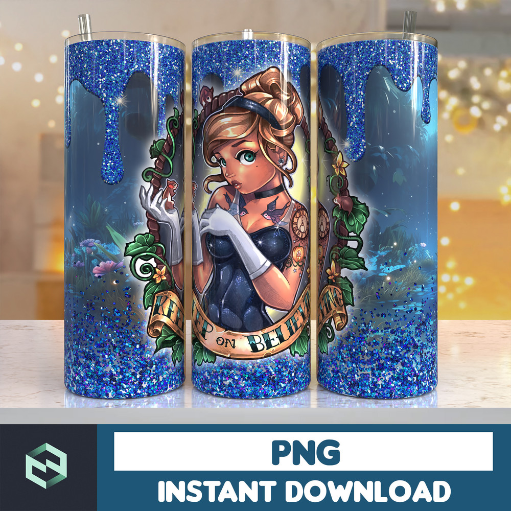Cartoon princess Tumbler Design, Sublimation Designs Downloads, 20 oz tumbler sublimations, Digital Download (5).jpg