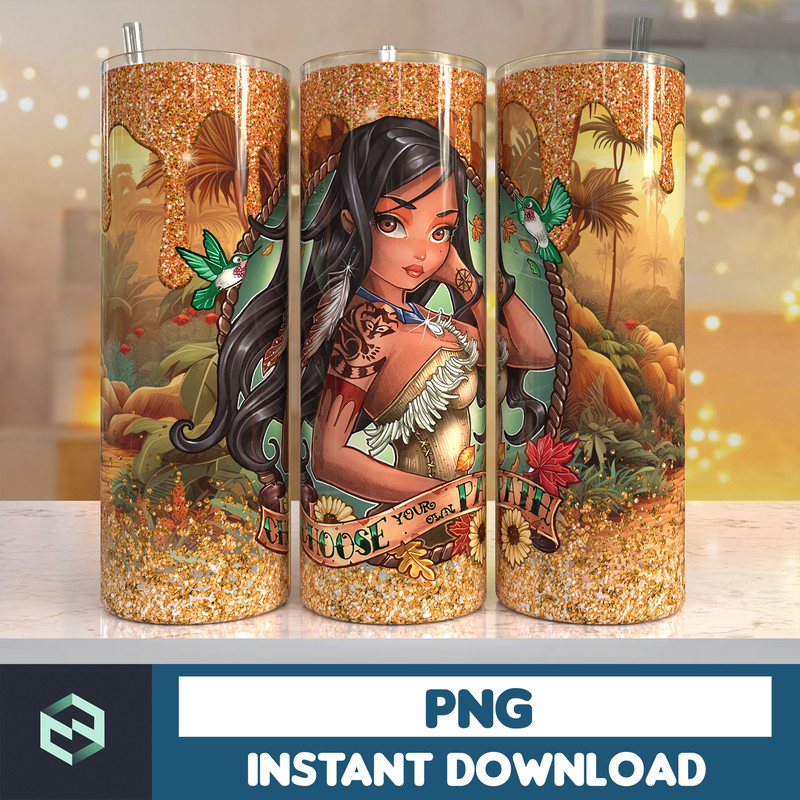 Cartoon princess Tumbler Design, Sublimation Designs Downloads, 20 oz tumbler sublimations, Digital Download (8).jpg