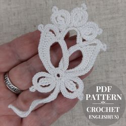 Crochet flower patterns, Floral lace applique pattern crochet, Flowers Irish lace motif.