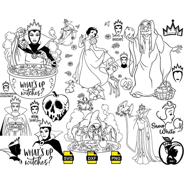 Evil Queen Script Evil Queen svg Bundle, Wicked Queen png, Snow White Evil svg - Inspire ...