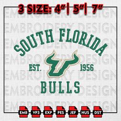 South Florida Bulls Embroidery files, NCAA Embroidery Designs, NCAA South Florida Bulls Machine Embroidery Pattern
