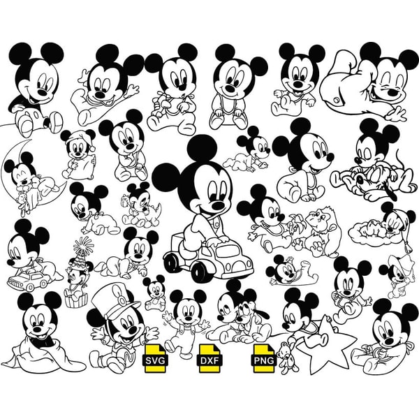 Baby Mickey Mouse Drawings Step By Step