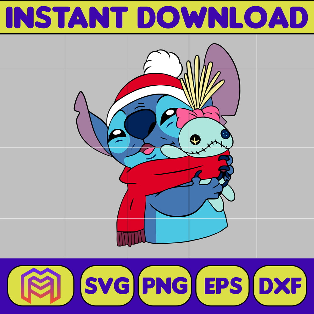 Stitch Christmas Svg, Lilo and Stitch Svg, Christmas cartoon Svg, Stitch clipart, Instant Download (1).jpg