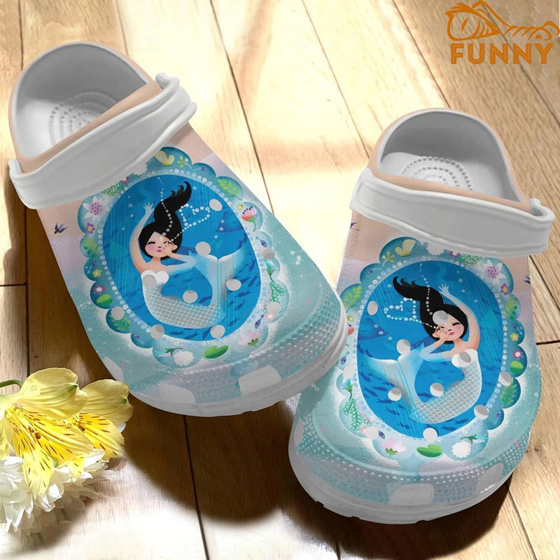 Cute Mermaid Pattern Crocs - Step into style with Funny Crocs.jpg