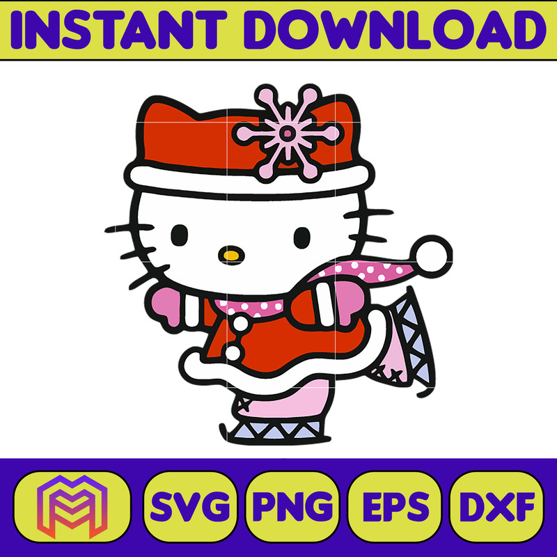 Hello Kitty Christmas Svg, Hello Kitty Svg, Christmas Kitty Svg, Hello Kitty Christmas Svg, Christmas Svg Instant Download (1).jpg