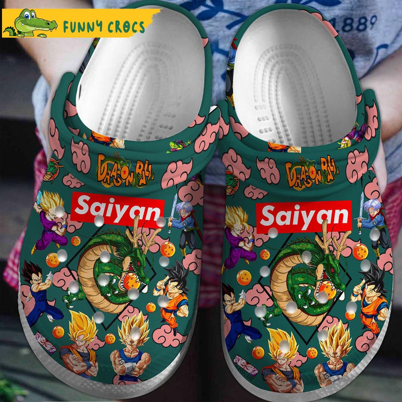 Supper Saiyan Dragon Ball Z Green Crocs Slippers - Step into style with Funny Crocs.jpg