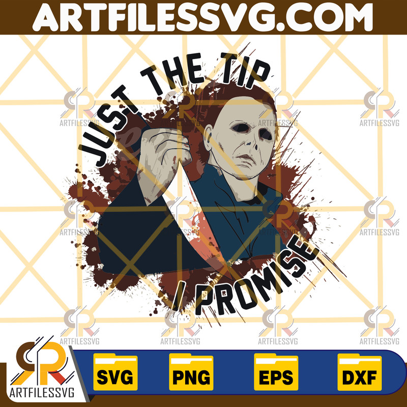Horror movie Svg, Michael Myers Svg, Halloween Svg, Just The Tip Svg, Hand Drawn Halloween Svg, Sublimation design, Horror Character Svg.jpg