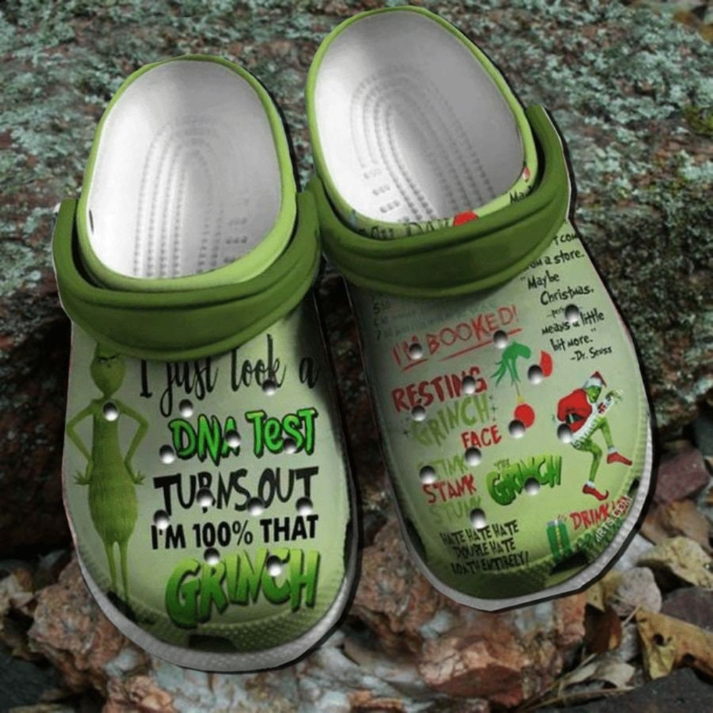 The Grinch Face DNA Test Christmas Crocs Crocband Shoes.jpg