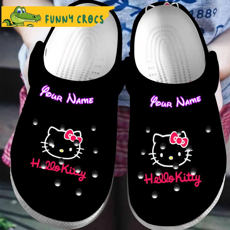 Custom Hello Kitty Black Crocs Slippers - Step into style with Funny Crocs.jpg