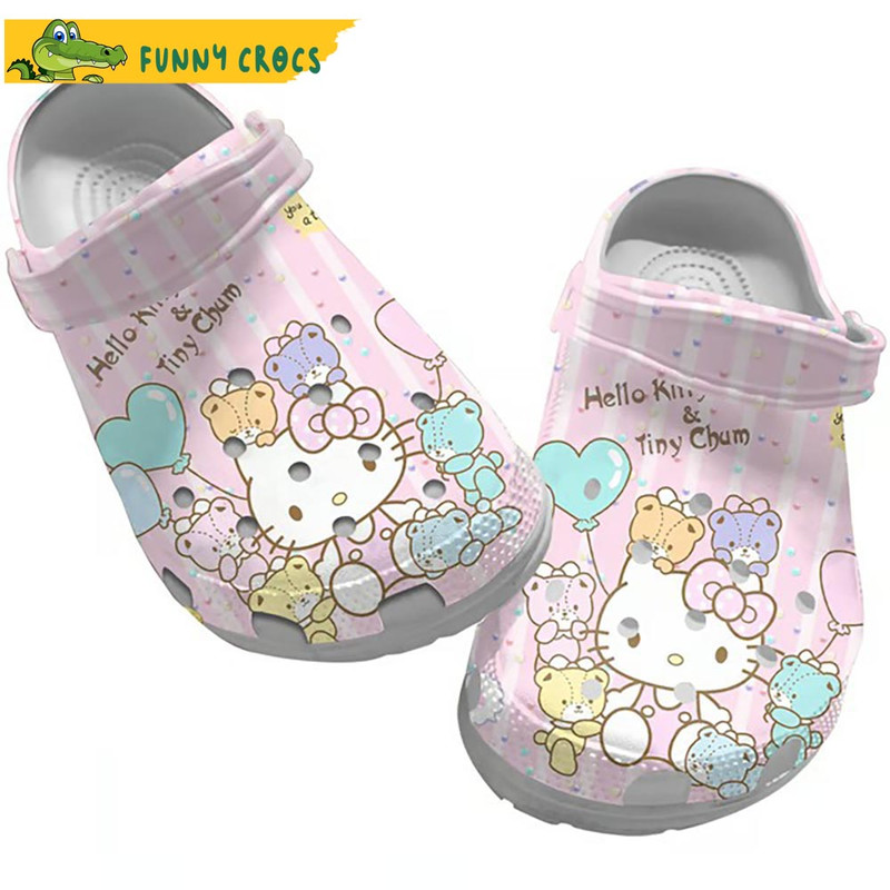 Hello Kitty And Tiny Chun Pink Crocs Clog Shoes - Step into style with Funny Crocs.jpg