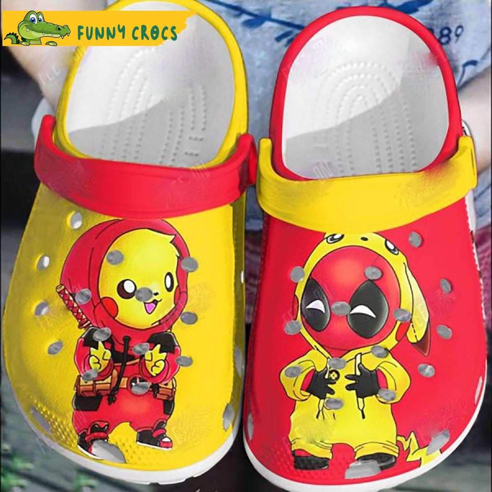 Cute DeadPool And Pikachu Crocs - Step into style with Funny Crocs.jpg