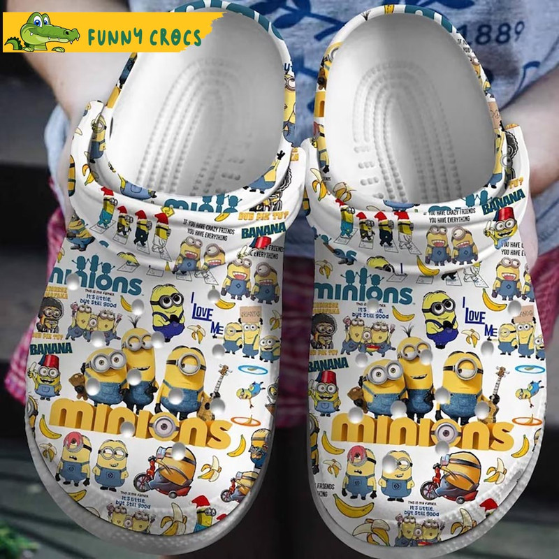 Cartoon Minion Pattern Crocs Crocband - Step into style with Funny Crocs.jpg