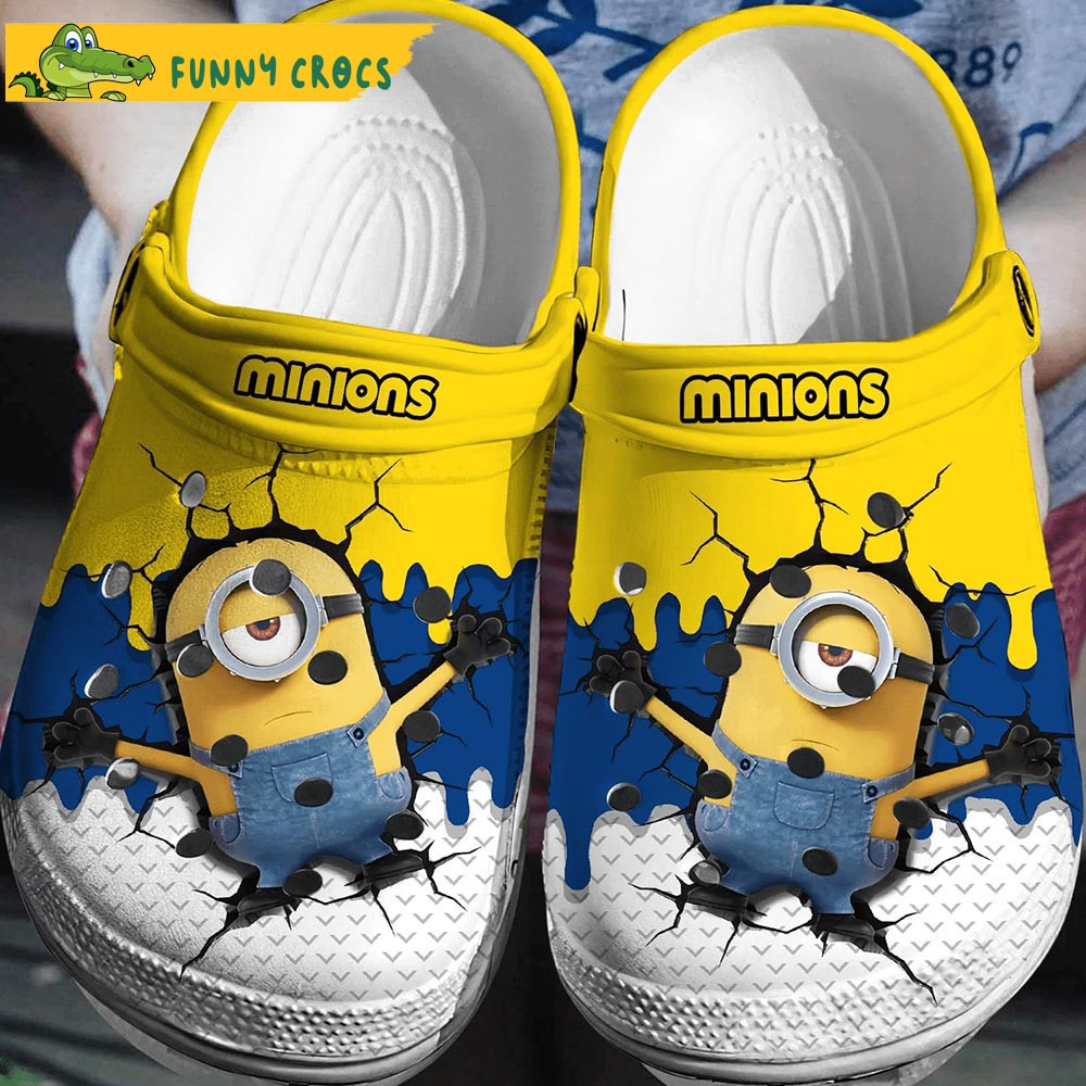 Funny Broken Wall Stuart Minion Crocs Slippers - Step into style with Funny Crocs.jpg