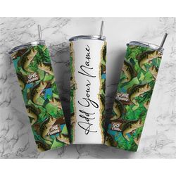Fishing Add Your Own Text Name Monogram Sublimation Tumbler Designs Floral - 20oz Skinny Tumbler Wraps Templates - PNG 7