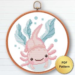 Axolotl Cross Stitch Pattern