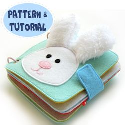 Mini quiet book, Pattern and Tutorial, PDF and SVG