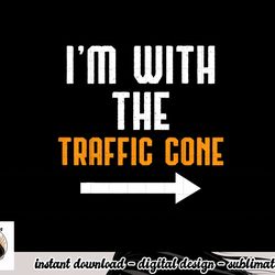i m with the traffic cone costume funny halloween couple png, sublimation copy