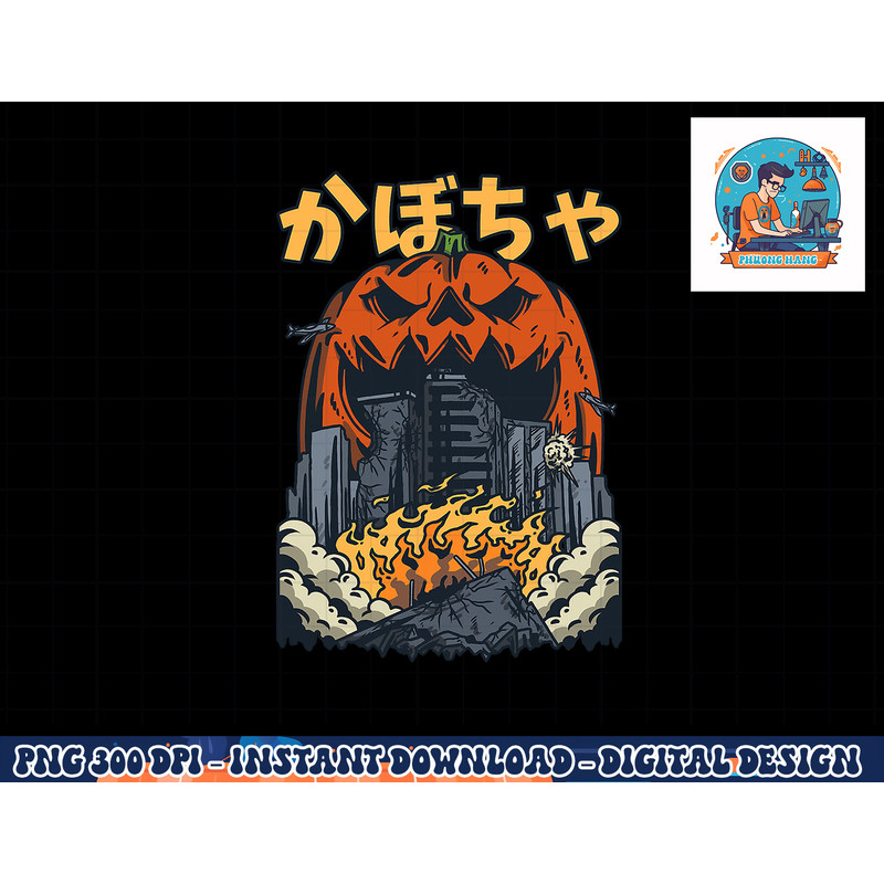 Japanese Killer Pumpkin Vegetable Kaiju Anime Halloween png, sublimation copy.jpg