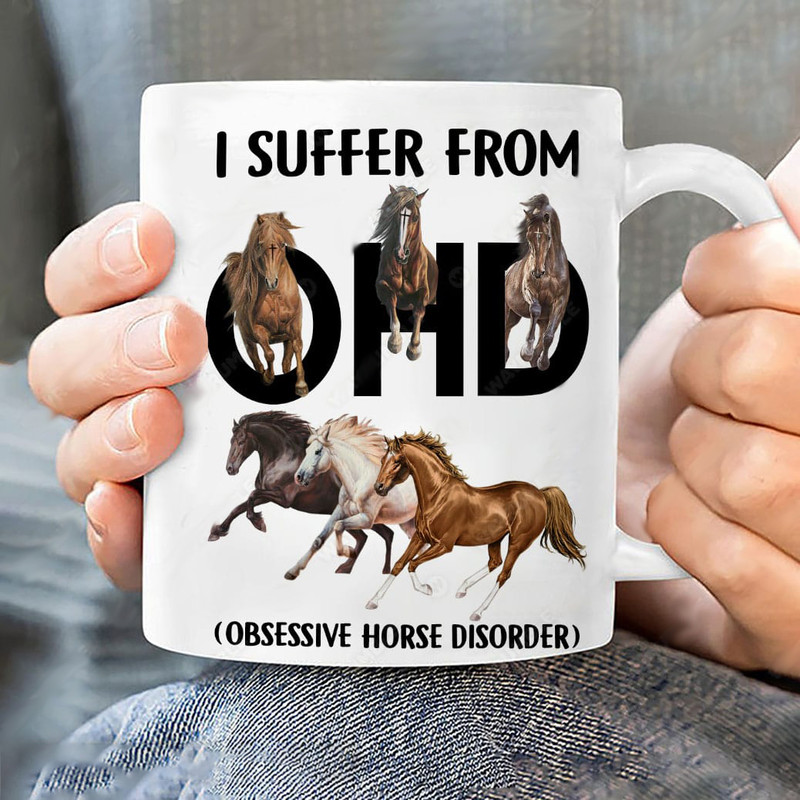 Running horses, Jesus painting, Cross symbol, I suffer from OHD - Jesus White Mug_6619.jpg