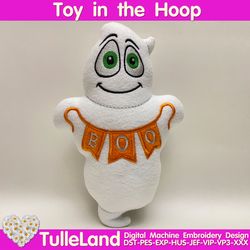 Halloween Ghost Monster Skeleton Stuffed Toy In The Hoop  ITH Pattern plush Toy digital design for  Machine Embroidery