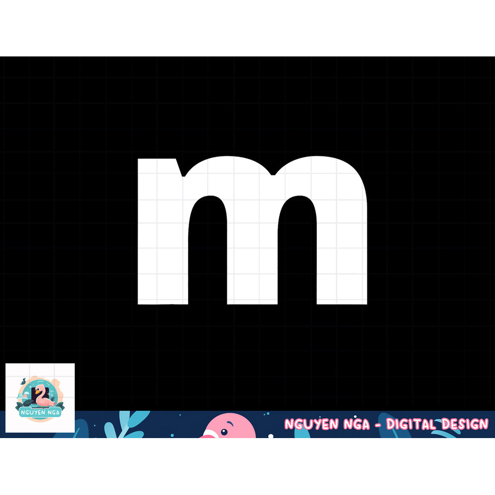 Lower Case Alphabet Matching Design Costume Cute Letter m png, sublimation copy.jpg