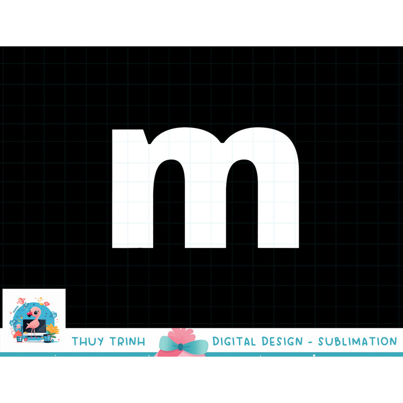 Lower Case Alphabet Matching Design Costume Cute Letter m png, sublimation copy.jpg