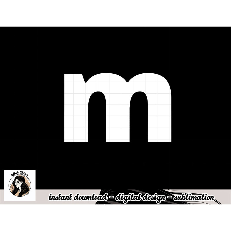 Lower Case Alphabet Matching Design Costume Cute Letter m png, sublimation copy.jpg