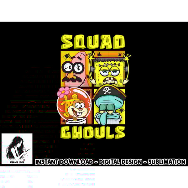 Mademark x SpongeBob SquarePants - SpongeBob Patrick Squidward Sandy Halloween Squad Ghouls Fun T-Sh copy.jpg