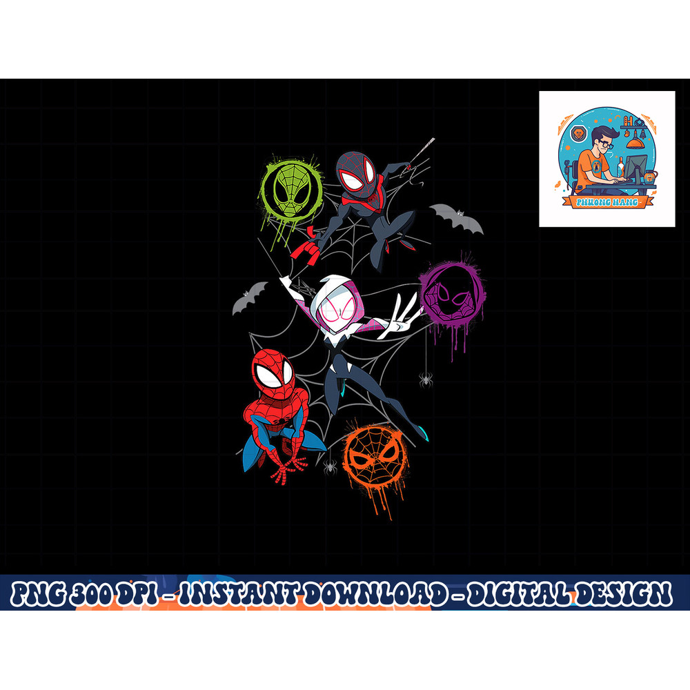 Marvel Spider-Man and Spider-Verse Pals Halloween Adventure png, sublimation copy.jpg