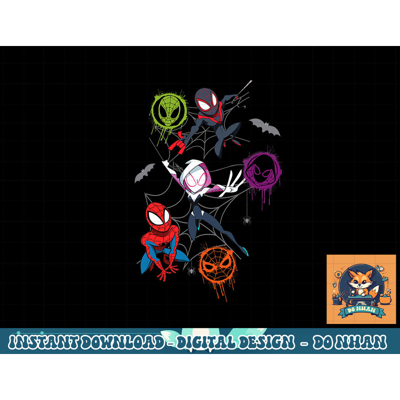 Marvel Spider-Man and Spider-Verse Pals Halloween Adventure png, sublimation copy.jpg